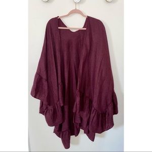 Torrid Maroon Poncho (One Size)